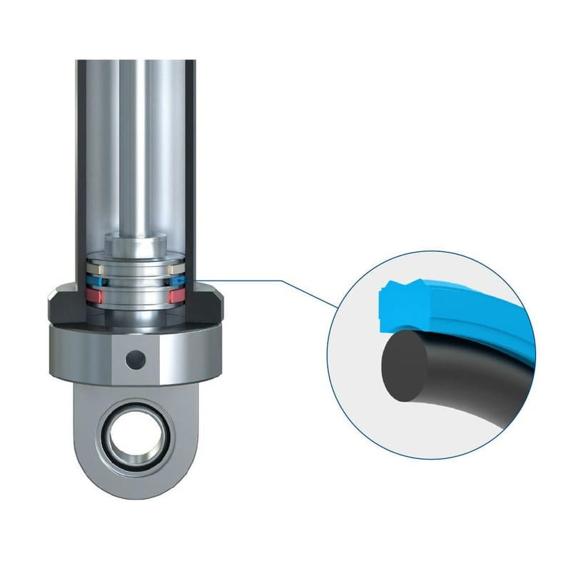 Overheated hydraulic piston cylinder causing system inefficiency.